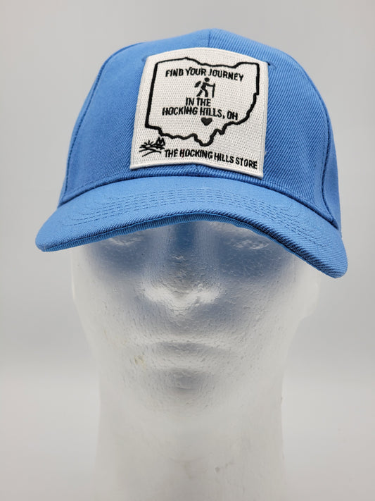 Custom Blue Hocking Hills Patch Hat