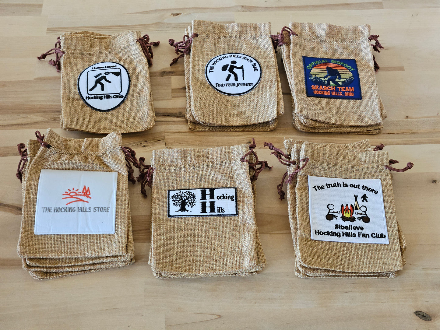 Hocking Hills Small Burlap Gift Bags