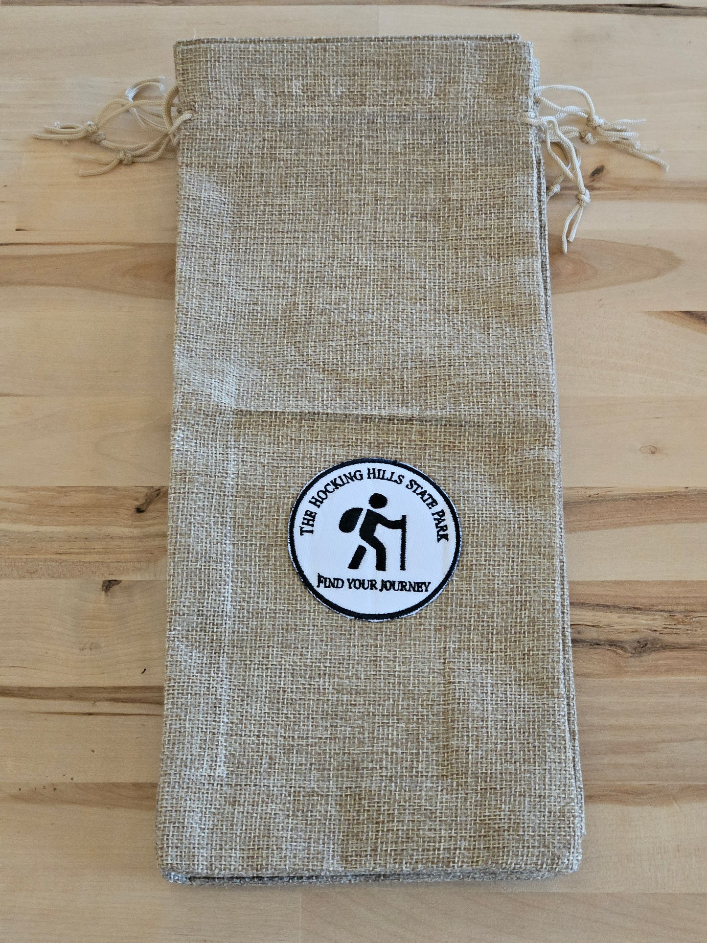 Hocking Hills Ohio Burlap Wine Gift Bag