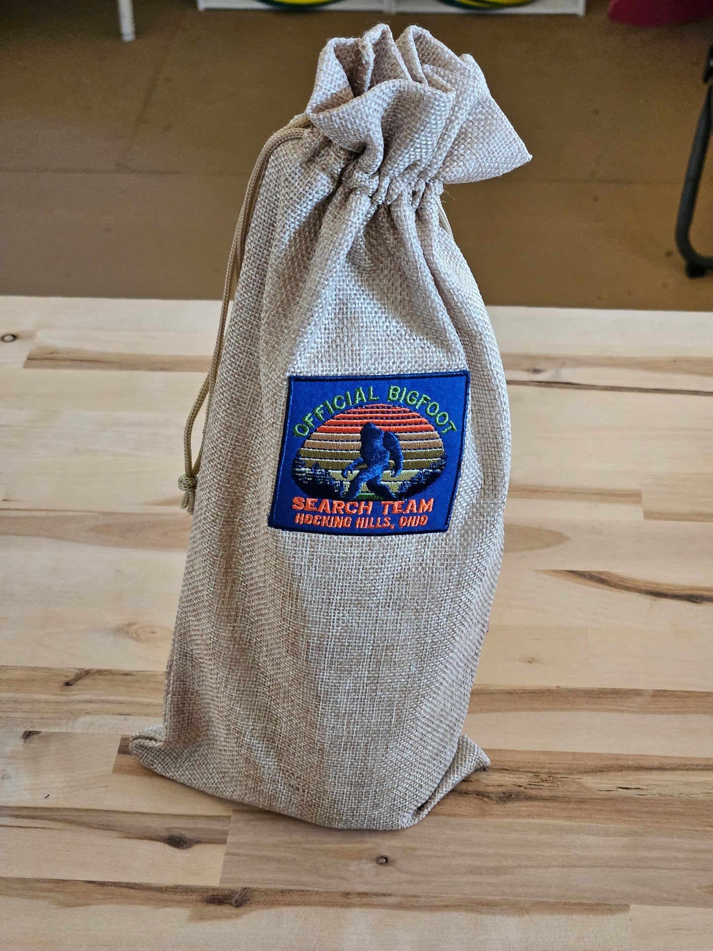 Hocking Hills Ohio Burlap Wine Gift Bag