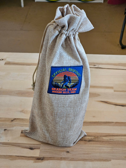Hocking Hills Ohio Burlap Wine Gift Bag