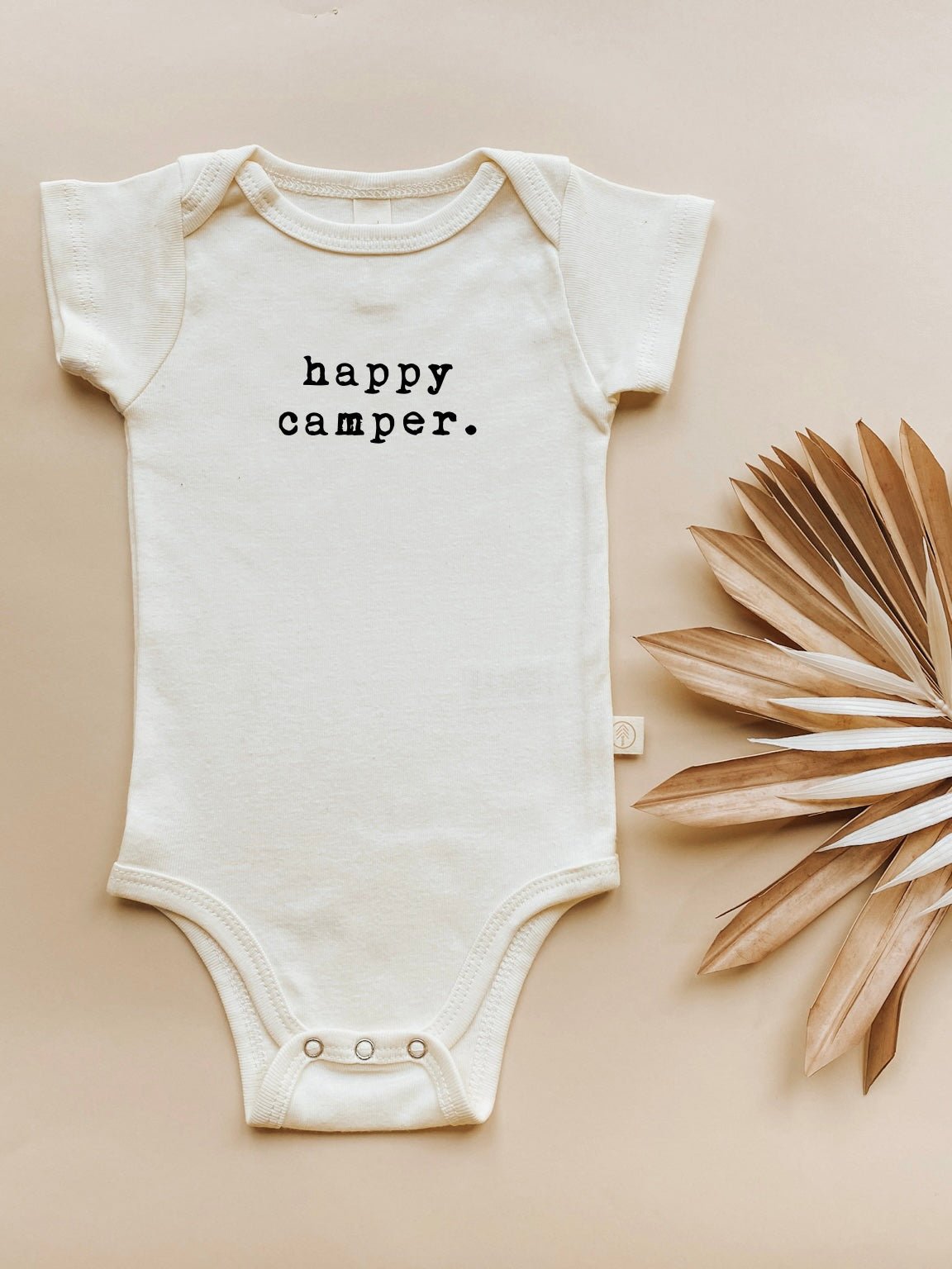 Happy Camper Organic Cotton Baby Bodysuit Short Sleeve
