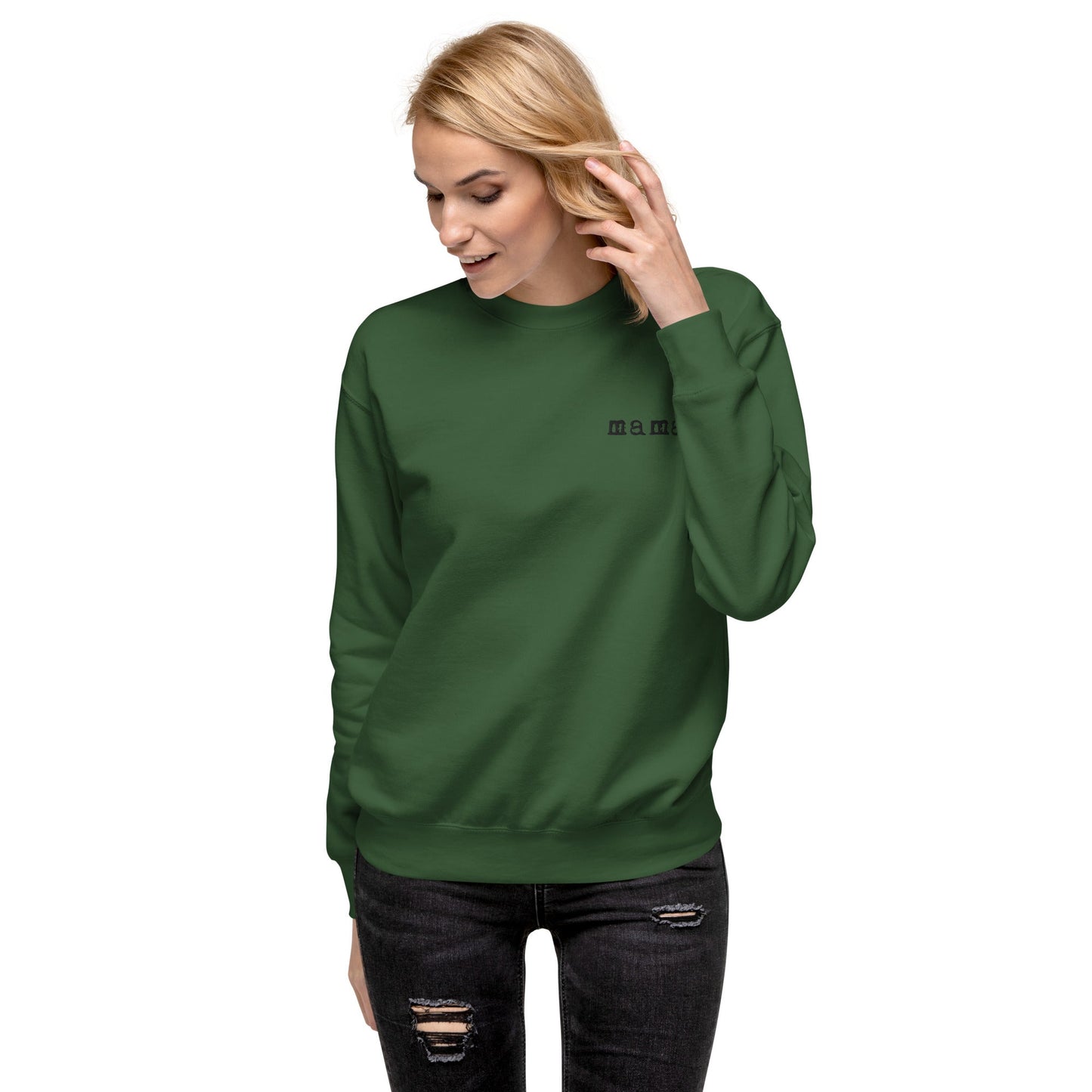 Mama. Embroidered | Premium Adult Sweatshirt