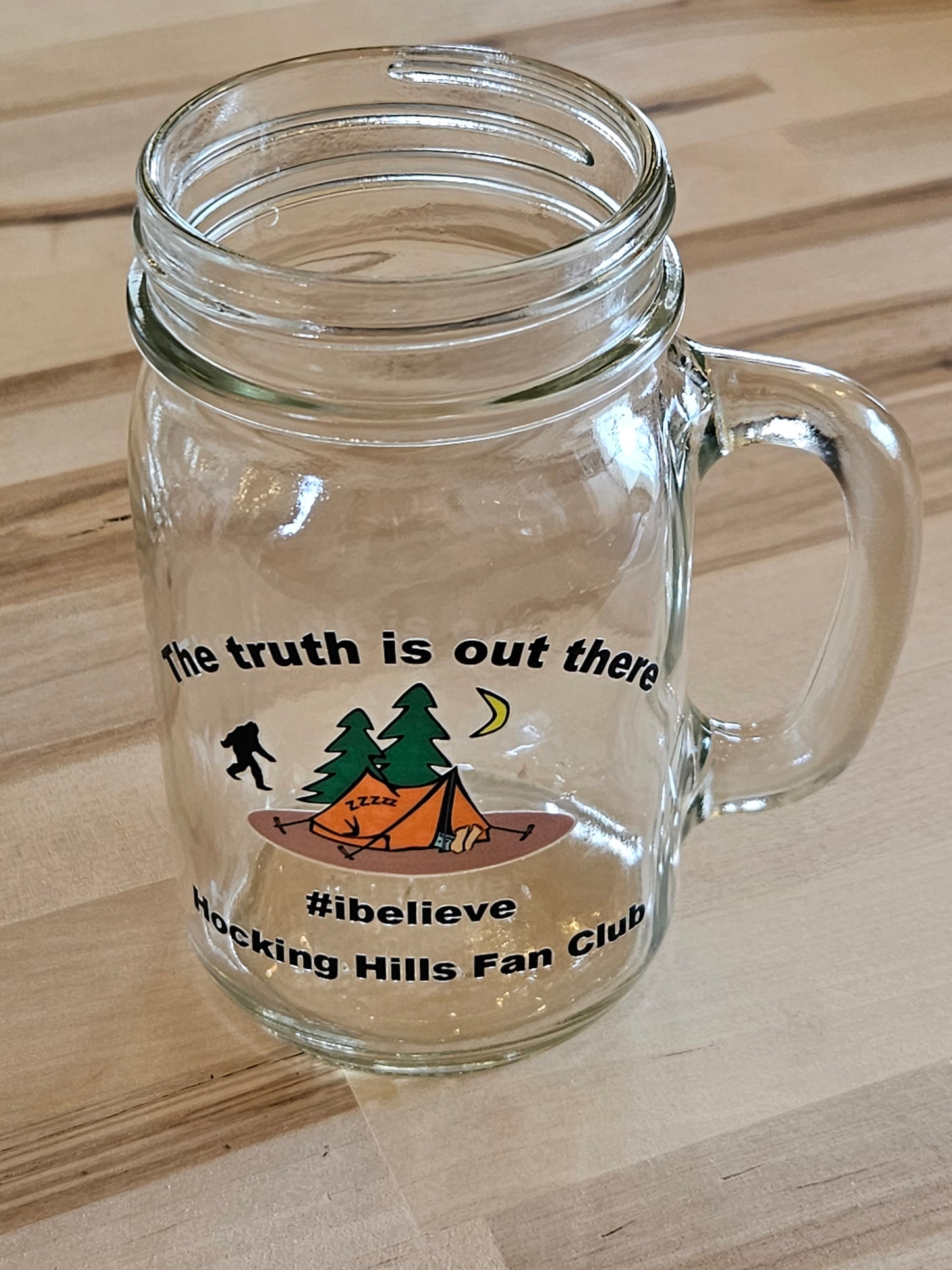 Hocking Hills Fan Club Mason Jars