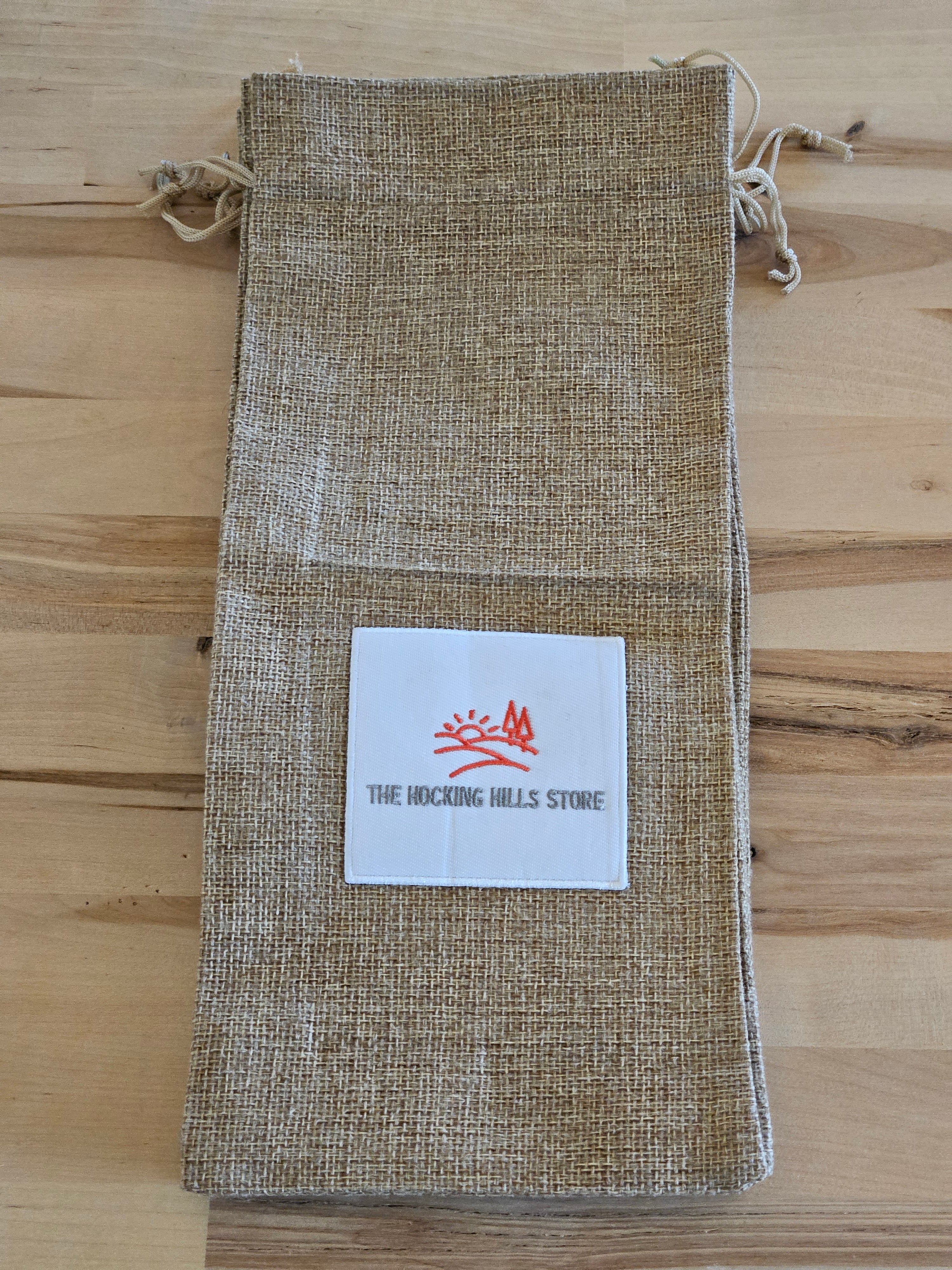 Hocking Hills Ohio Burlap Wine Gift Bag