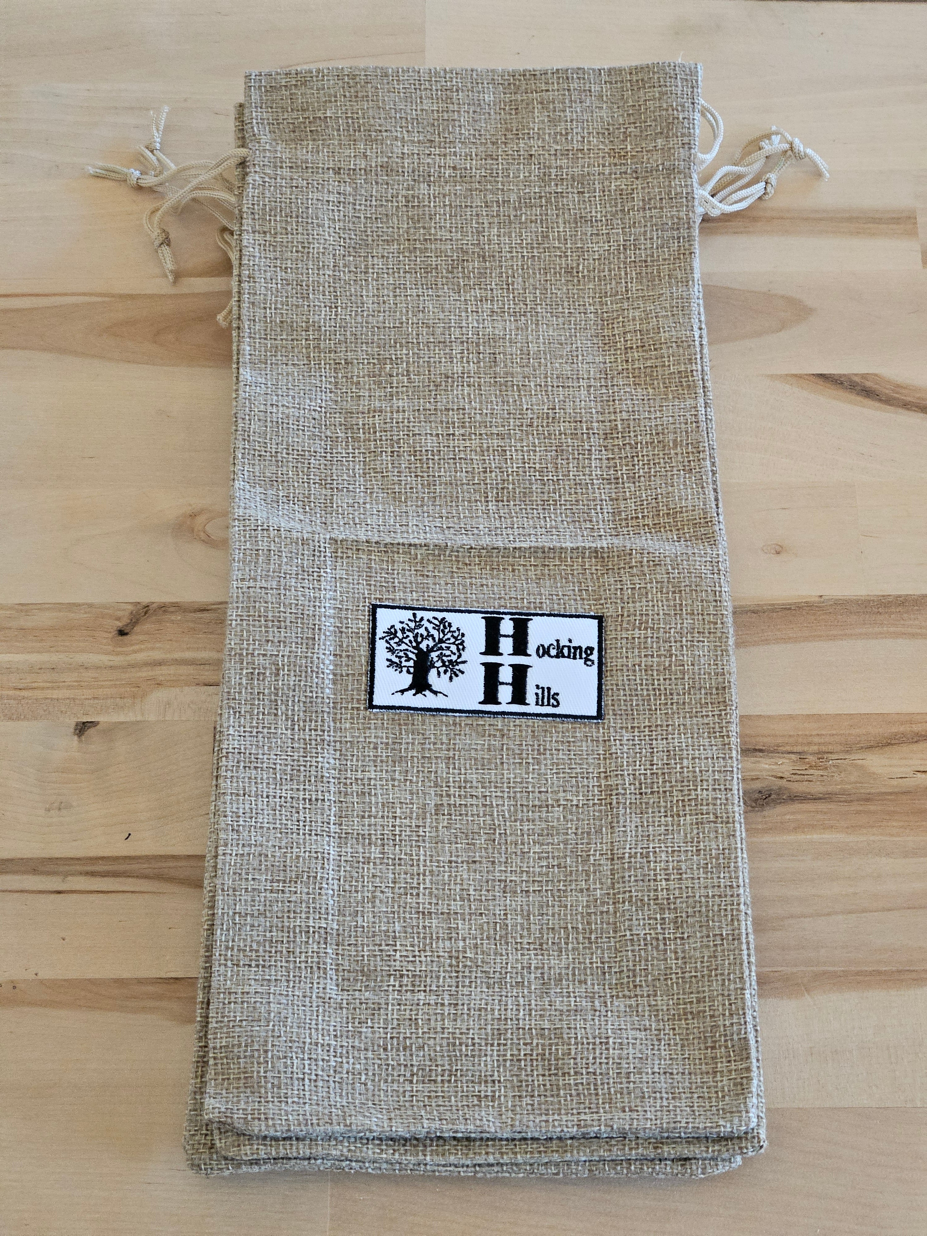 Hocking Hills Ohio Burlap Wine Gift Bag