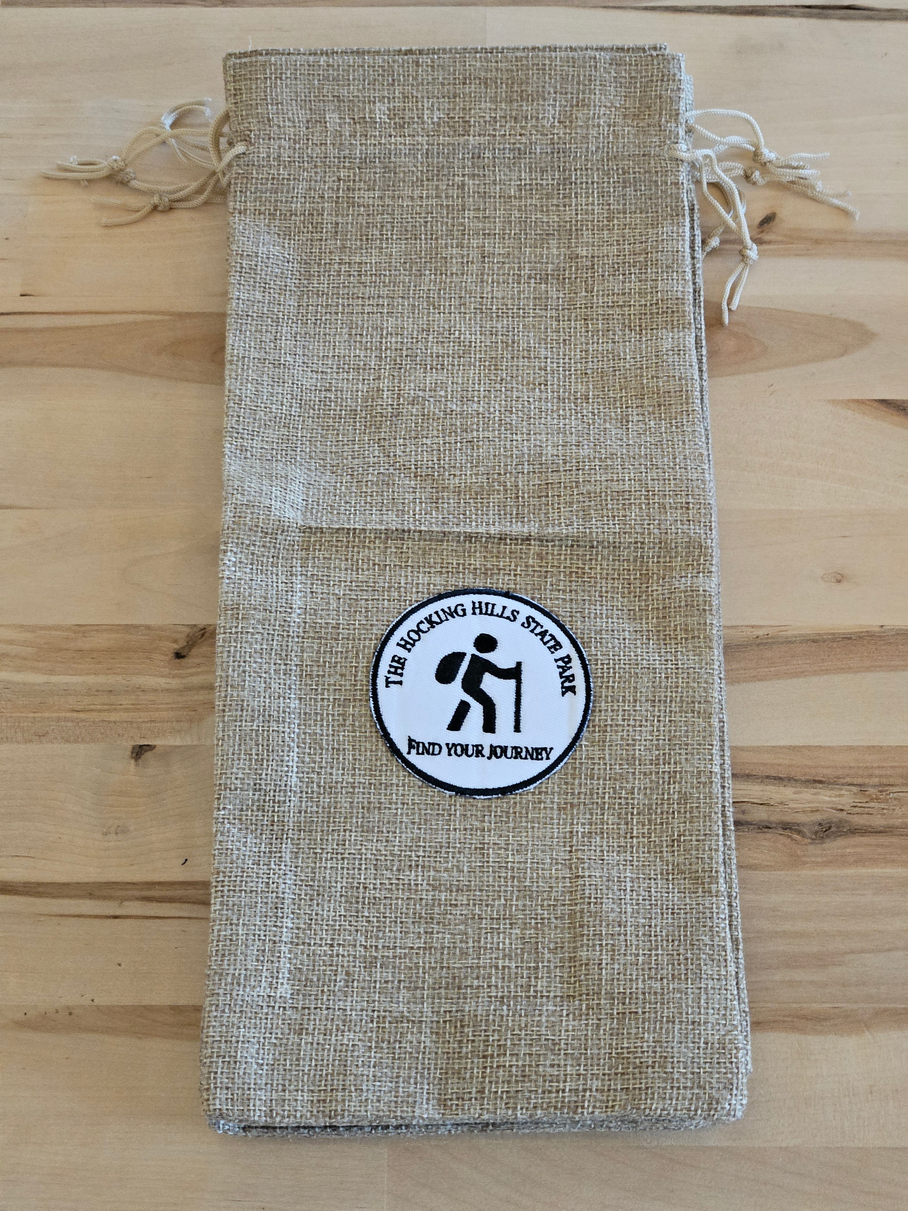 Hocking Hills Ohio Burlap Wine Gift Bag