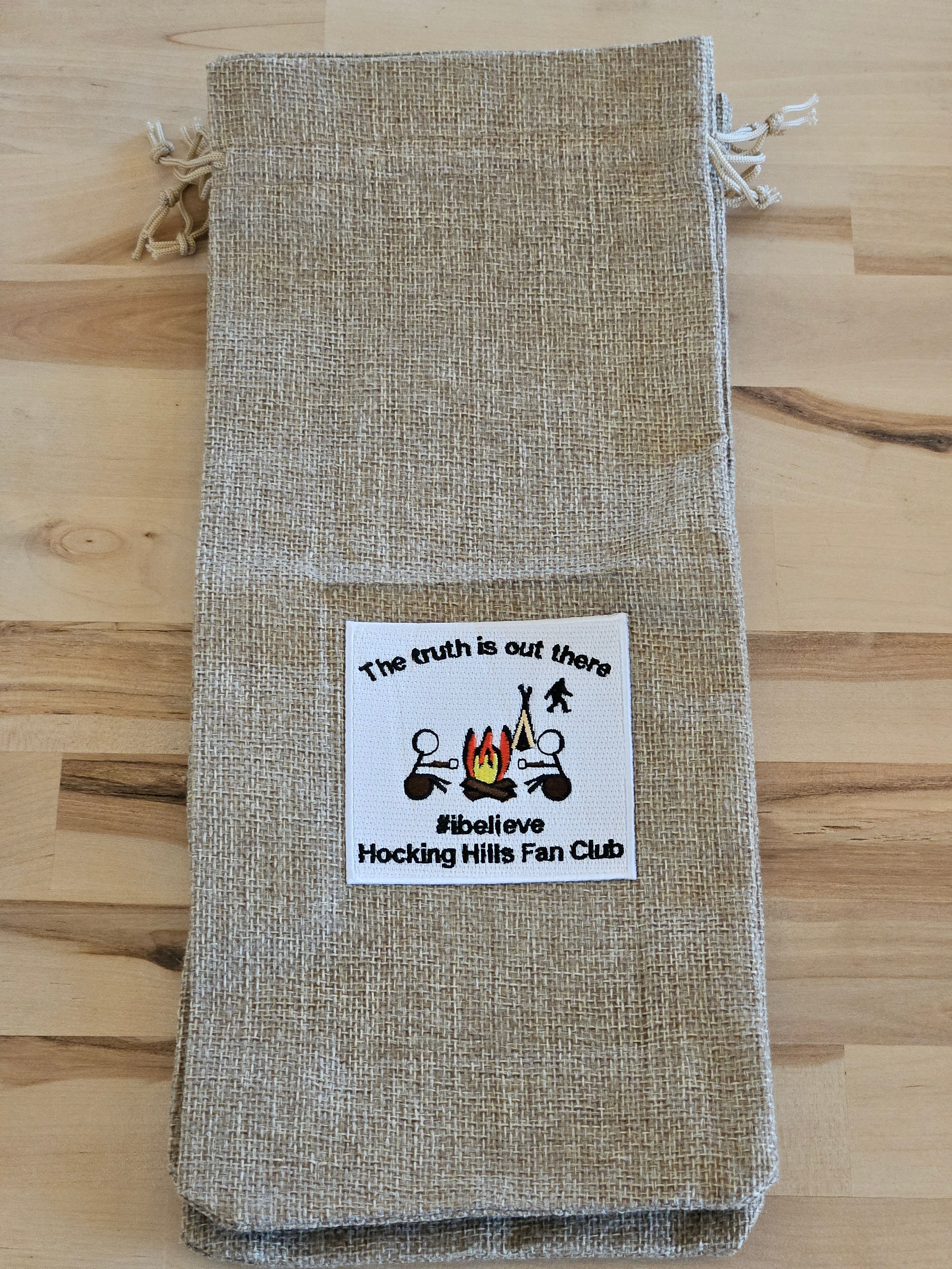 Hocking Hills Ohio Burlap Wine Gift Bag