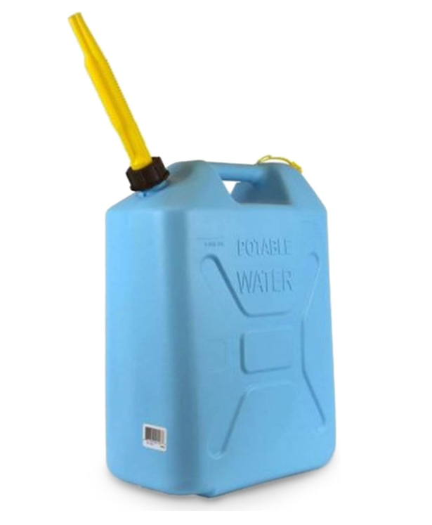 Scepter Portable Plastic Military Style Food Grade 5 Gal Water Jug Container with Reversible Spout for Camping & Emergency Storage, Blue
