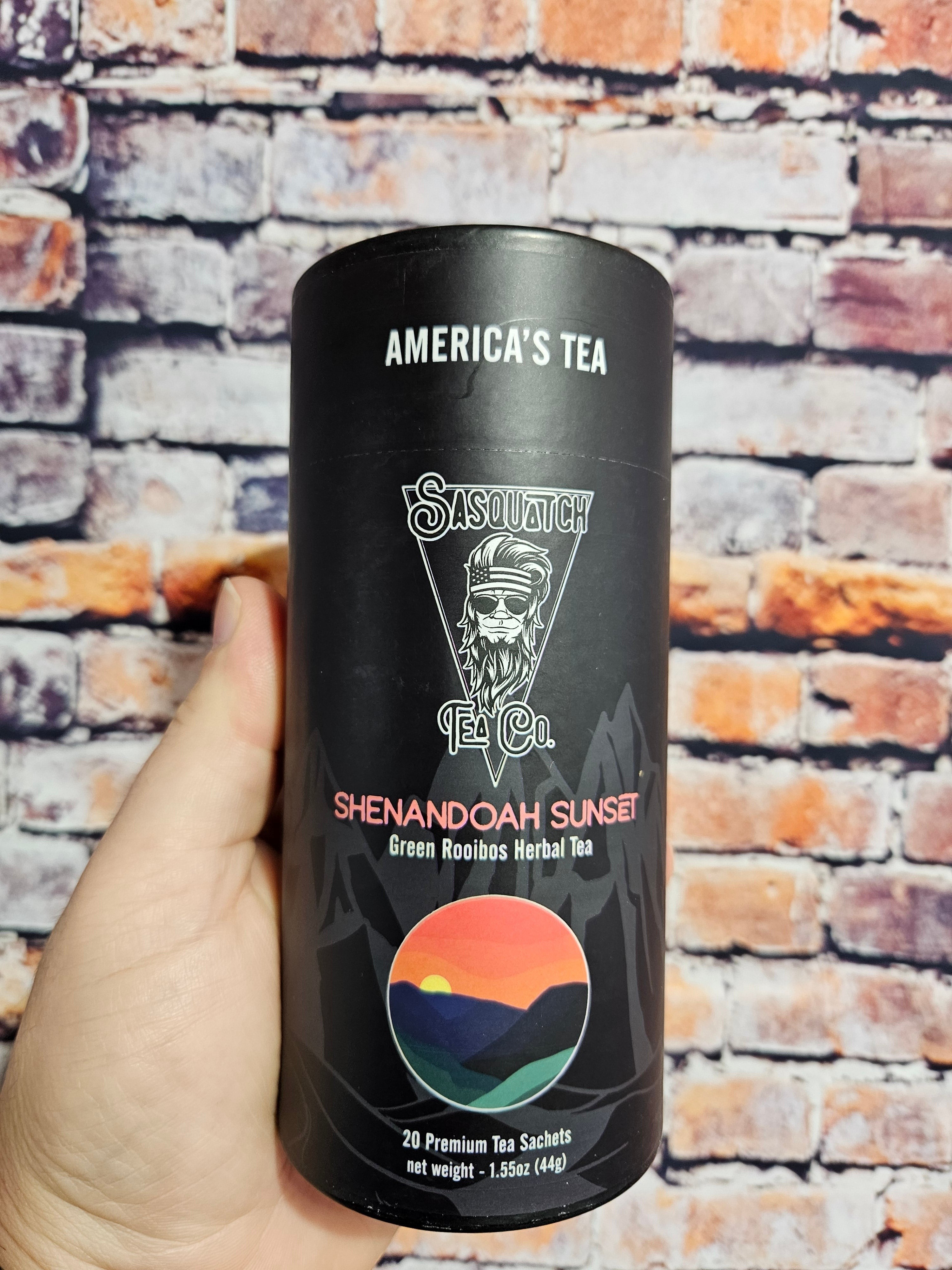 The Hocking Hills Store Sasquatch Tea Shenandoah Sunset Green Rooibos Herbal Tea, 20 sachets.