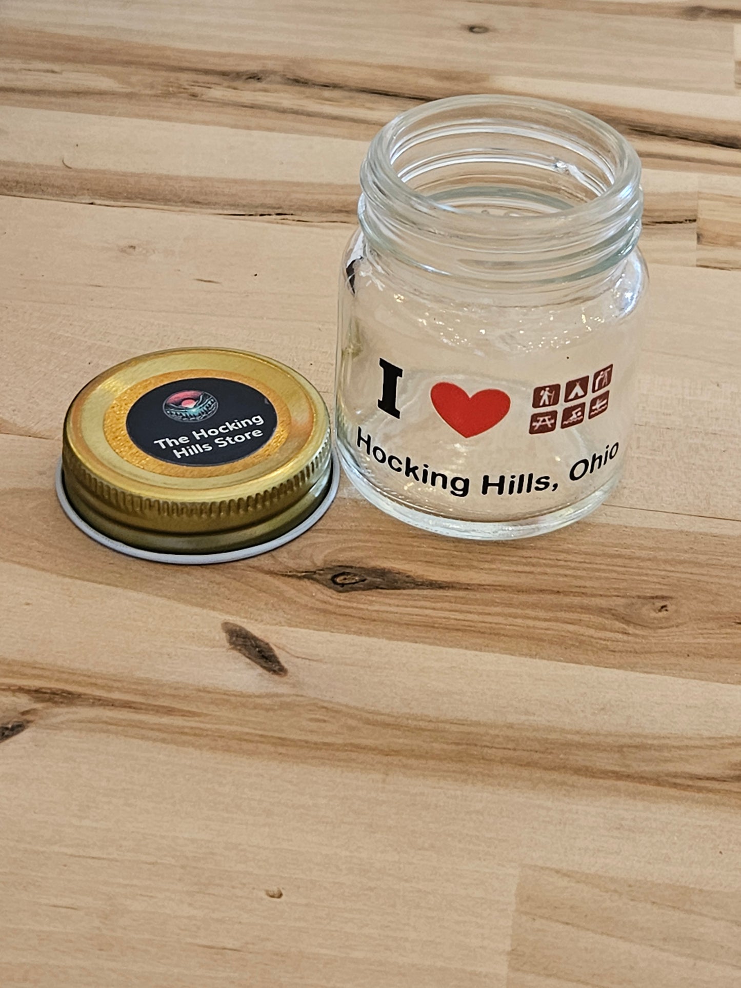 Hocking Hills Ohio Mason Jar Shot Glass