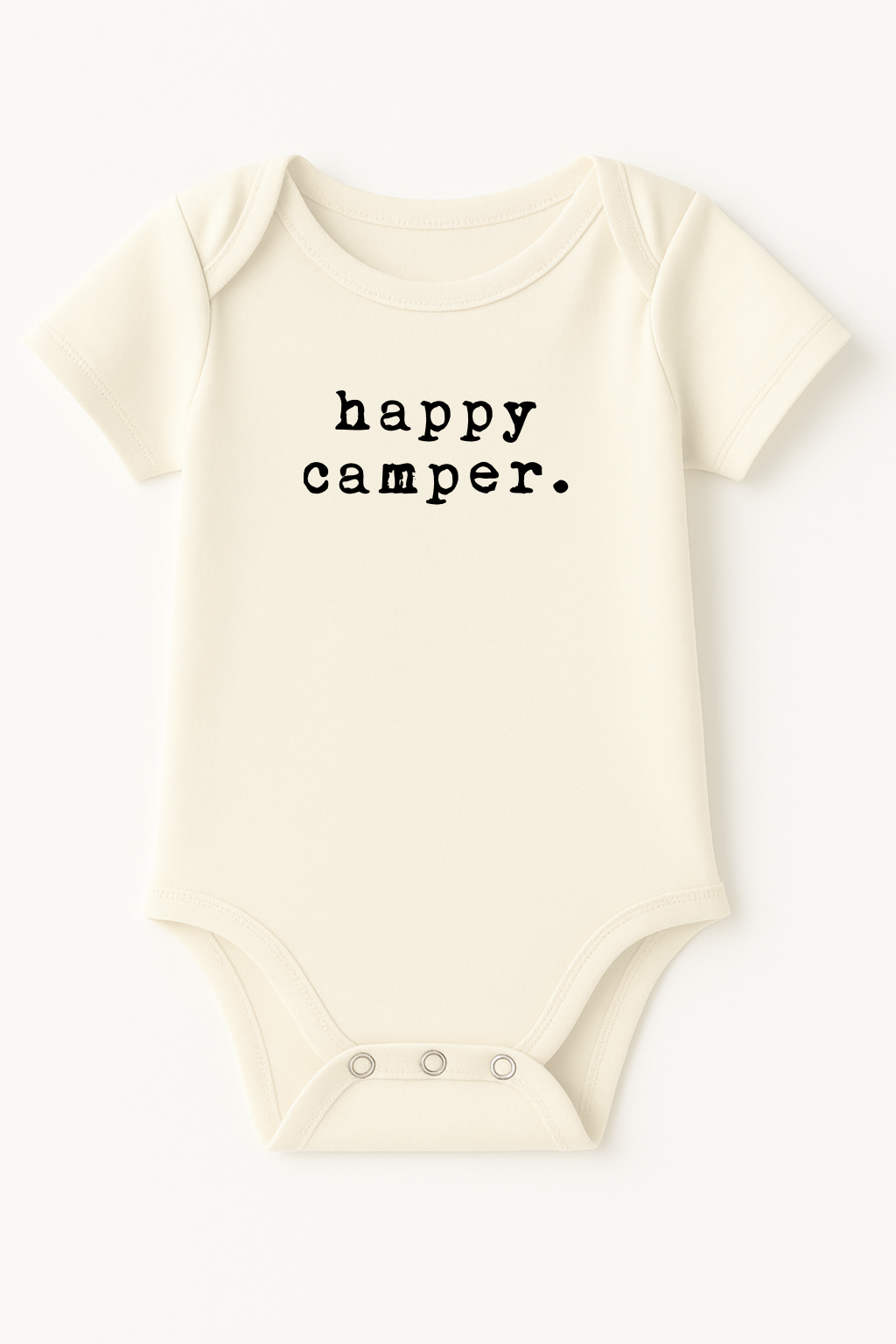 Happy Camper Organic Cotton Baby Bodysuit Short Sleeve