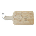 The Hocking Hills Store bamboo cutting board with Bigfoot graphic and Hocking Hills Ohio text, 15-inch