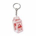 The Hocking Hills Store Bigfoot milk carton keychain with red text and Bigfoot image.