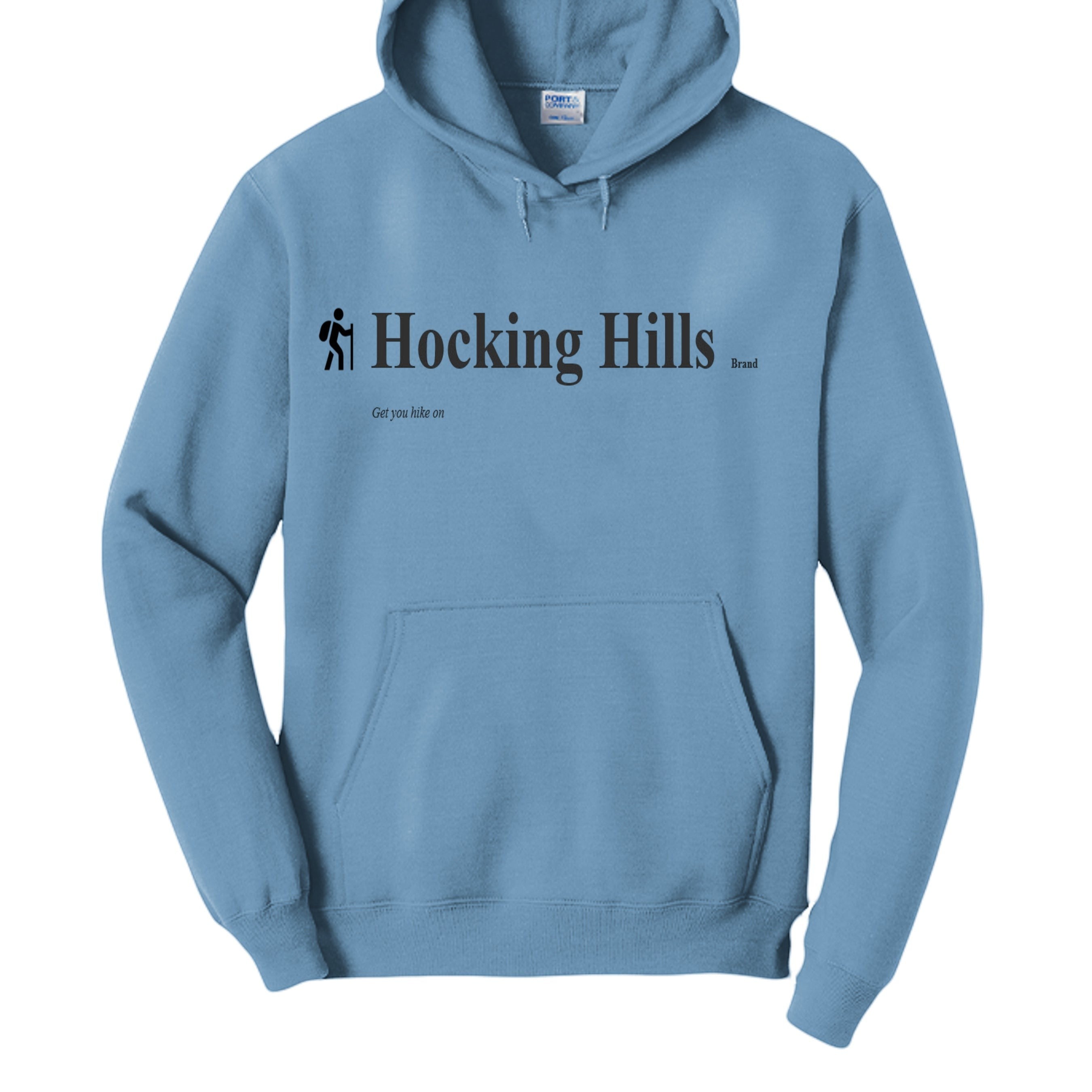 The Hocking Hills Store blue cotton blend pullover hoodie with