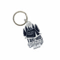 The Hocking Hills Store camping keychain with a tent, pine trees, and the quote 'I don't need therapy, I just need to go camping'.