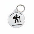 The Hocking Hills Store keychain with a hiker graphic and "Find Your Journey" text. Clear acrylic.