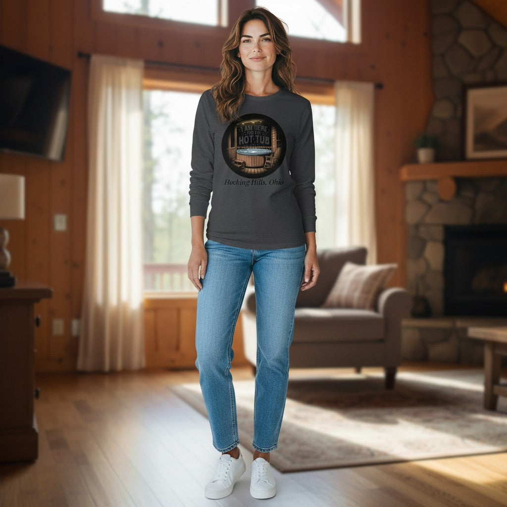 The Hocking Hills Store charcoal tri-blend long sleeve tee with