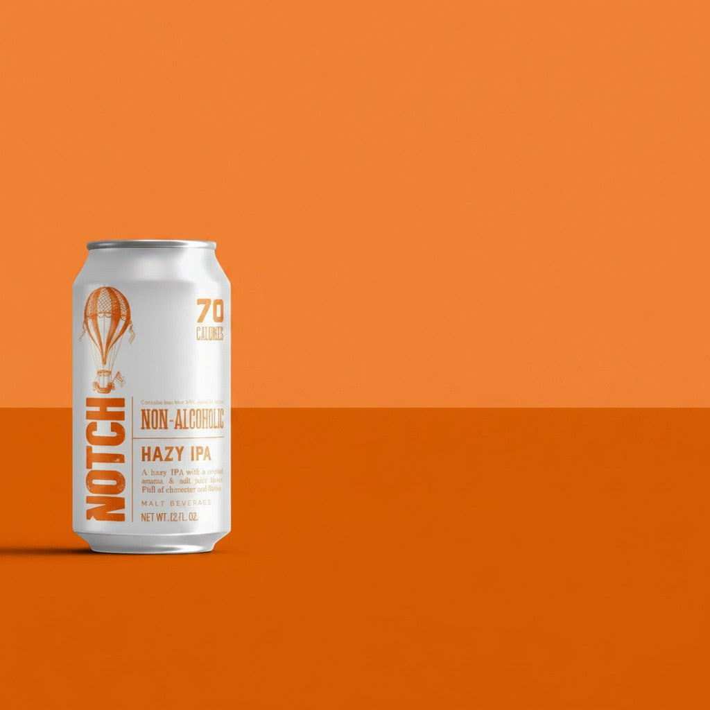 The Hocking Hills Store Non-Alcoholic Hazy IPA 6-pack of 12oz cans with tropical aroma and soft juicy flavor.