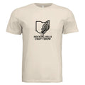 The Hocking Hills Store unisex tri-blend t-shirt in cream with a black outline of Ohio and