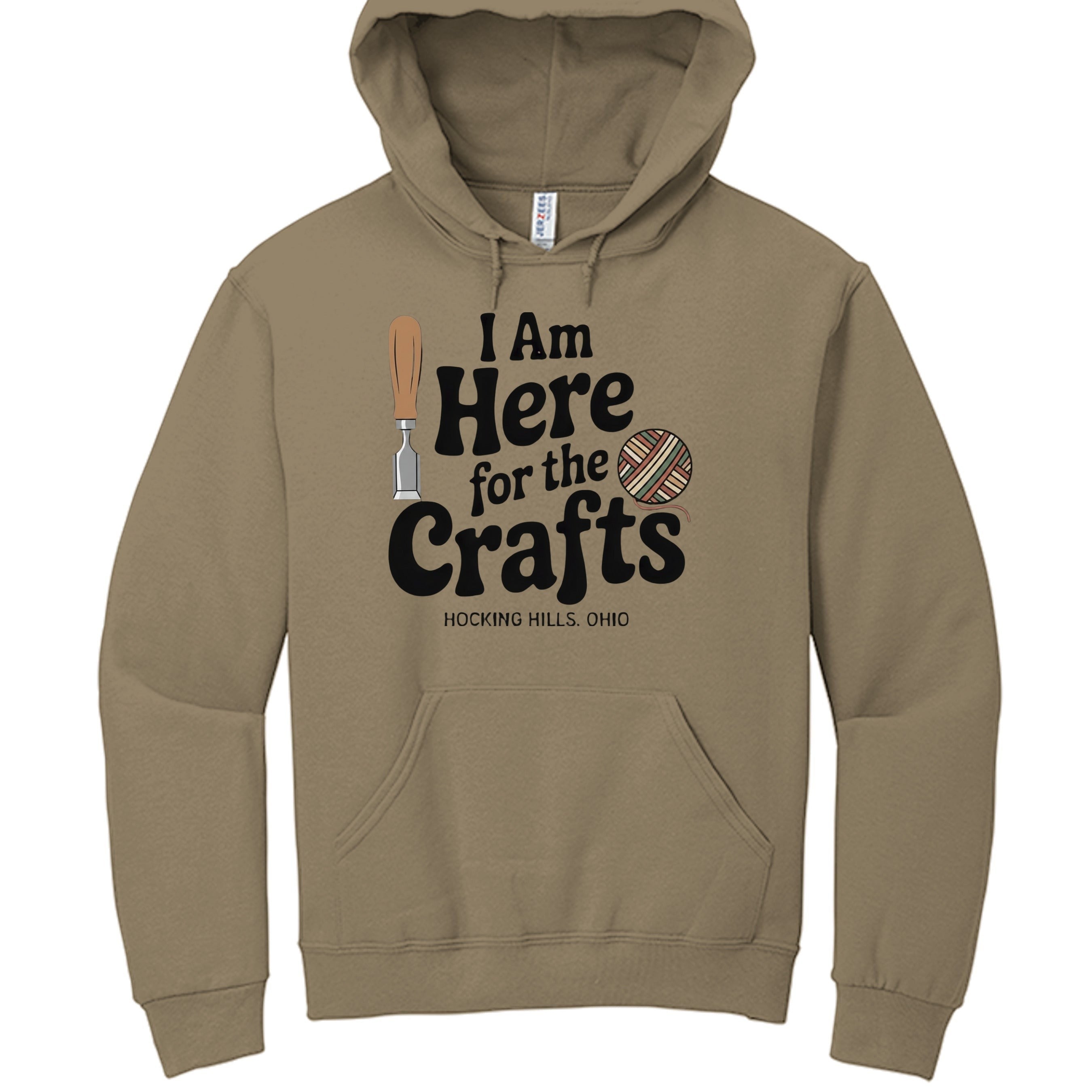 The Hocking Hills Store taupe fleece hoodie with