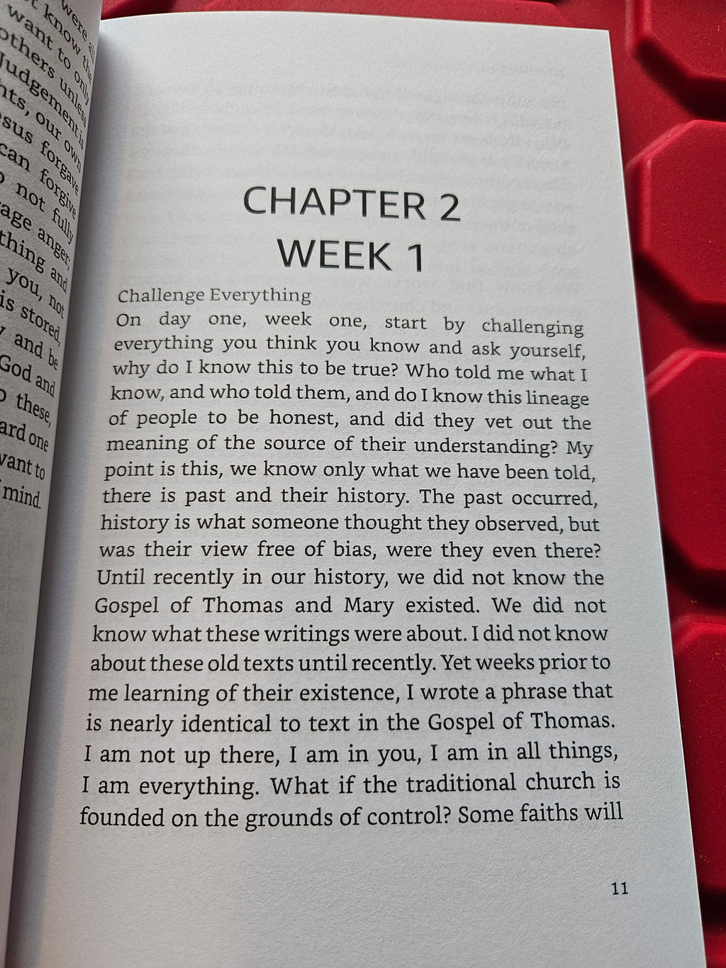 The Hocking Hills Store's 'Will Your Journey Matter' book, Chapter 2, Week 1, focusing on challenging beliefs and self-discovery.