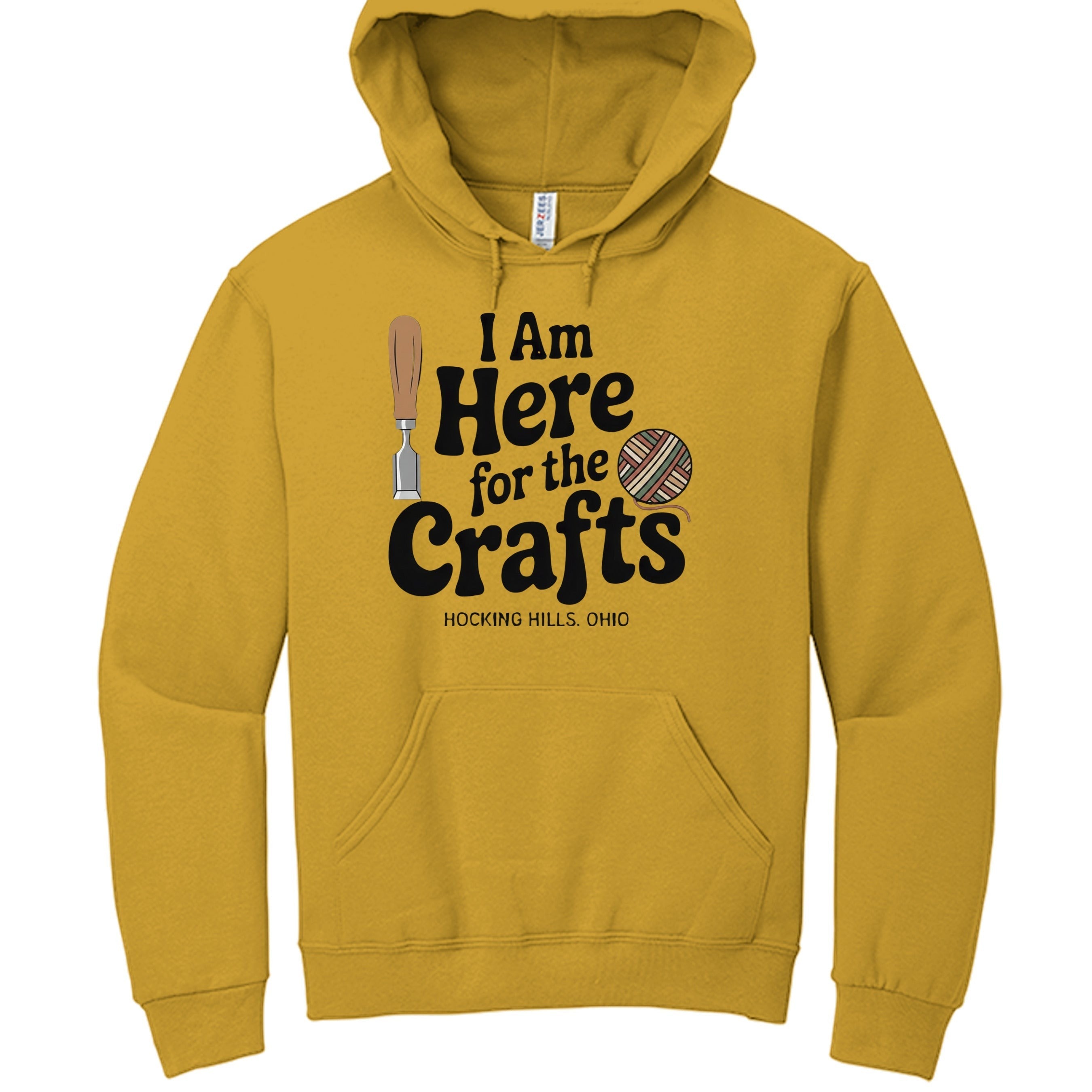 The Hocking Hills Store yellow cotton blend hoodie with