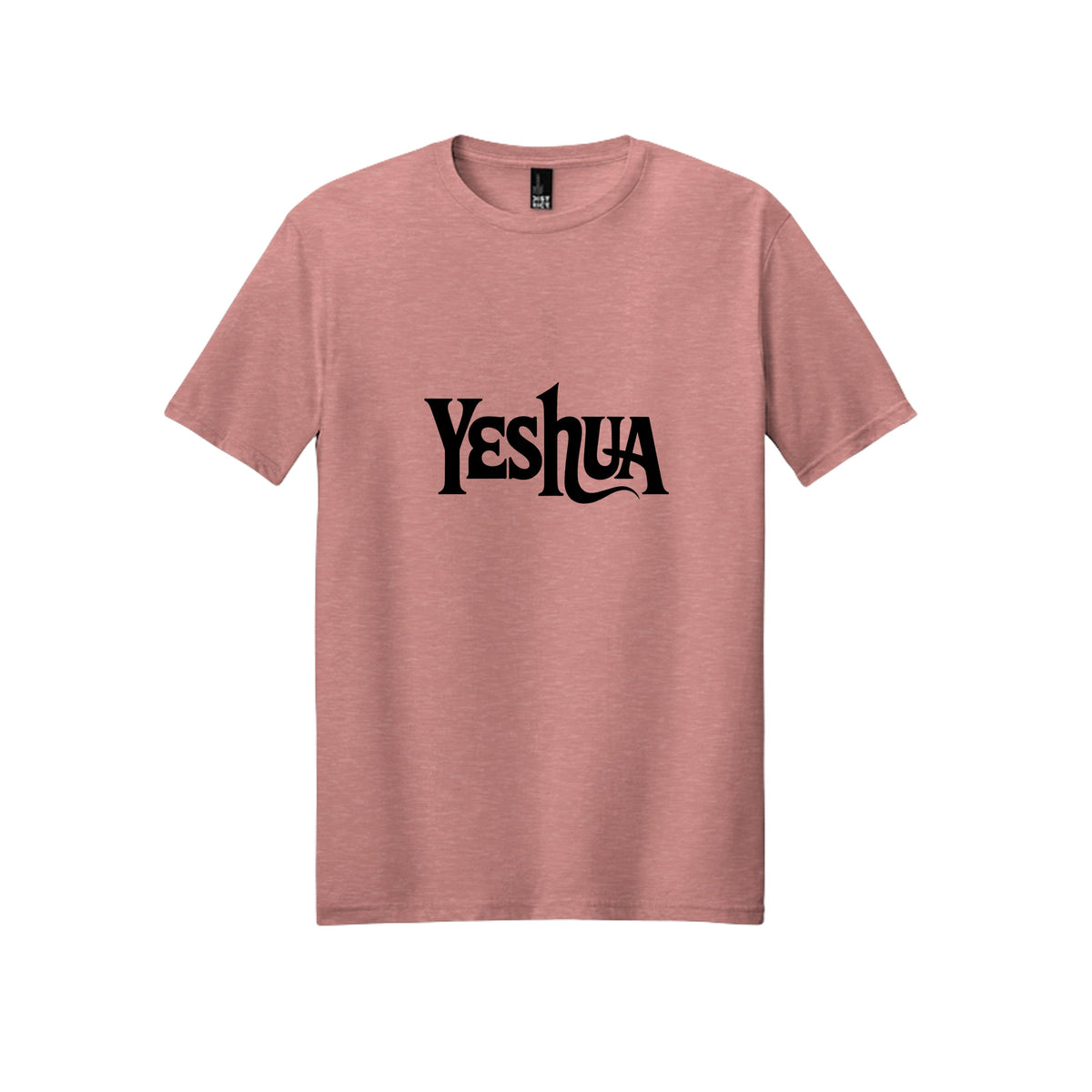 The Hocking Hills Store dusty rose Yeshua t-shirt with black stylized lettering on the chest